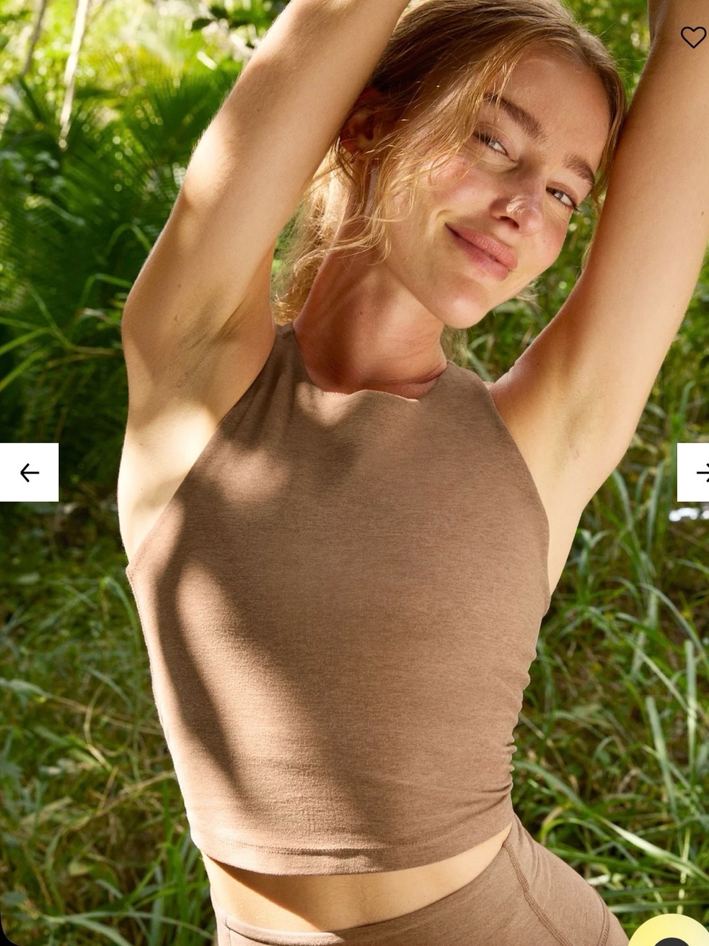 Beyond Yoga Brown Cropped Tank Top